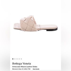 Bottega Veneta intrecciato weave leather slides 
Italian size 38, US 8